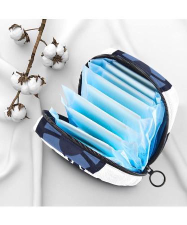 Menstruation Pad Bag with Zipper - Cute Sea Turtle Women's Napkin & Tampon Collection Bag - Buy Online on GoSupps.com