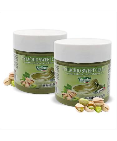 Sicania - Sicilian Pistachio Cream Spread (200g / 7.05oz) | All-Natural, Palm Oil & Gluten-Free | Gourmet Italian Recipe | Ideal for Desserts, Baking & Breakfast | Smooth Texture | Great Gift for Foodies