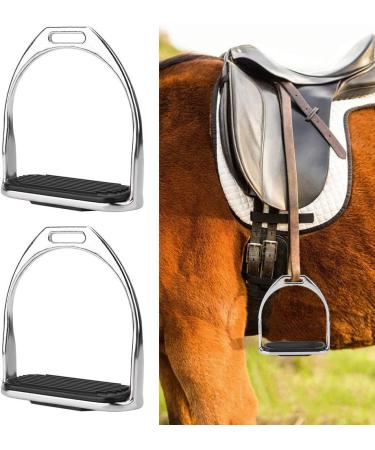 Salutuya 4.8 Comfortable Iron Stirrups with Rubber Pad for Safe & Pain-free Riding - Buy Online on GoSupps.com