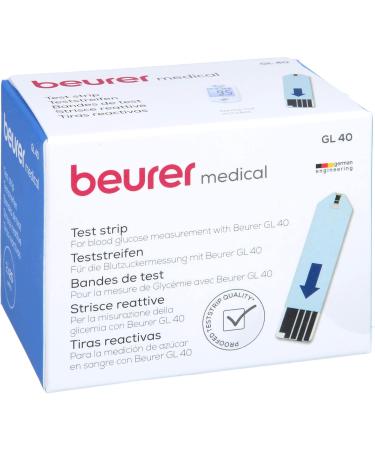 Beurer GL40 Blood Glucose Test Strips - 50 pcs | Accurate Diabetes Monitoring & International Shipping - Buy Online on GoSupps.com