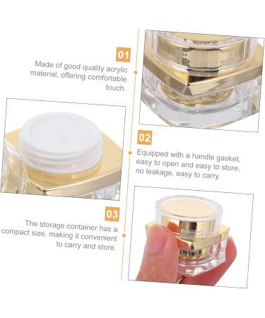 Mikinona 1pc Cream Empty Cosmetic Jars Sample Holder Face Cream Pot Jars Face Cream Containers Cream Empty Jars Reusable Bottle Creami Lotion Practical Cream Bottle Acrylic 4.6x4cm Golden - Buy Online on GoSupps.com