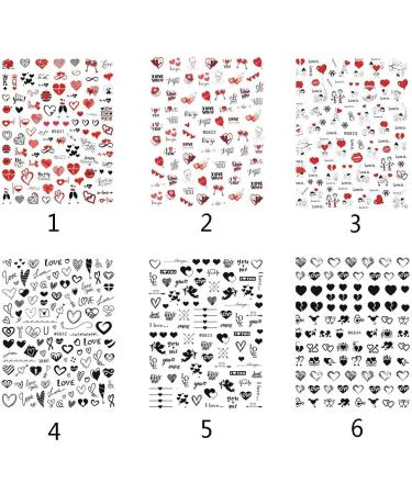 Fashion Romantic Self-Adhesive Heart Love Nail Art Decorations Manicure Accessories Nail Stickers Valentine's Day Decals(4) Style4 - Buy Online on GoSupps.com