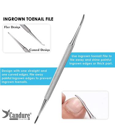 Candure Nail Clippers Set for Thick Toenails & Fingernails | Podiatry Instruments with Ingrown Toe Nail File - Buy Online on GoSupps.com
