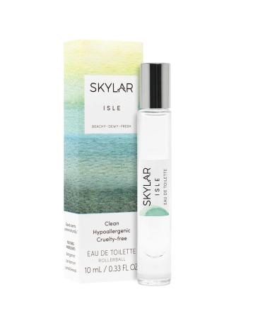 Isle Rollie Perfume By Skylar - Travel Size - Layerable Fragrance - Paraben Free Vegan Cruelty Free Phthalate Free - Beachy and Fresh Scent - Notes Of Bergamot Sandalwood (10mL / 0.33 fl oz)