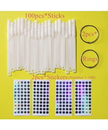 Nail Swatch Sticks with Ring - 100pcs Natural Nail Color Display & Art Supplies - Buy Online on GoSupps.com