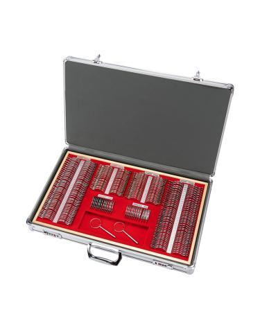 266Pcs Trial Lens Set Optical Trial Lens Kit Optical Trial Lens Set Metal Rim Trial Lens Set with Aluminium Case Optometry Optical Instrument