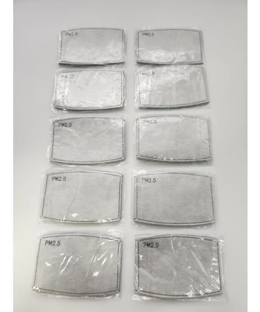 Activated Carbon PM 2.5 Air Filters Set of 50 Standard White