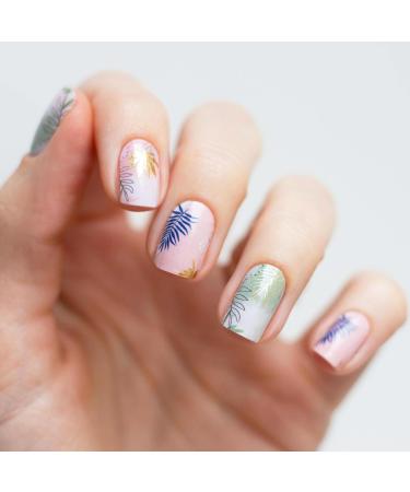 Avoa Beauty Nail Film - Indian Summer | Pink Green Blue Gold | Long-Lasting Self-Adhesive Nail Wraps for Autumn Nail Art - Buy Online on GoSupps.com