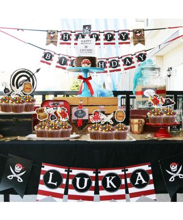 Pirate Cupcake Toppers Set - 49pcs Parrot, Octopus, Treasure Picks for Boys Birthday Party Cake Decor | Pirate Theme Decorations - Buy Online on GoSupps.com