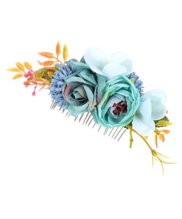 Bridal Comb Prom Headpiece Bridal Headpieces Bridal Hair Accessories Prom Hair Clips Gold Hair Clips Gold Hair Pin Headpiece for Wedding Tiara Decorate Fabric Flower Miss French