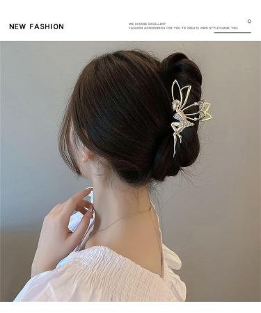 Rhinestone Fairy Girl Hair Claw Clips Set - Non-slip Hair Accessories in Silver & Gold (2PCS) - Buy Online on GoSupps.com