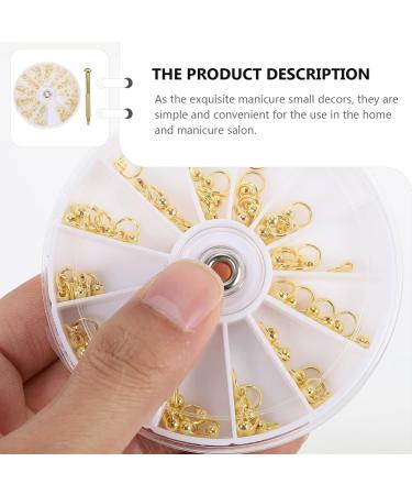 Beatifufu 1 Set Nail Charm Accessories Rhinestone Embellishments Jump Rings Nail Pendants Open Jump Rings Nail Tech Accessories Nail Art Pendant Girls Rings Nail Supplies 3d Alloy - Buy Online on GoSupps.com