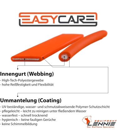 Lennie Waterproof Tow Lines for Small Dogs - Made in Germany | Easy-Care Round Dog Leash - 5m 10m 15m Options - Neon Orange ( 6mm Up to 15kg) - Buy Online on GoSupps.com