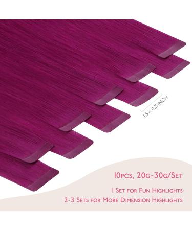 Buy If-Alife Violet Tape Extensions - 10pcs Real Hair 25g 35cm - Invisible & Smooth Hair Extensions for Girls - Buy Online on GoSupps.com