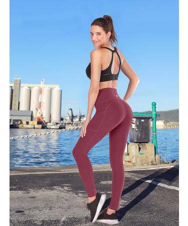 Ewedoos Maroon Yoga Pants - Stylish and Comfortable Activewear - Buy Online on GoSupps.com
