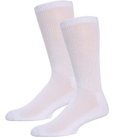 MeMoi Diabetic Comfort Non-Skid Crew Socks 10-13 Black - Supportive & Safe for Diabetic Feet - Buy Online on GoSupps.com