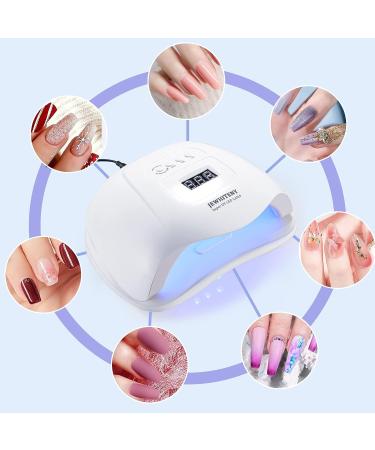 JEWHITENY 120W UV LED Nail Lamp for Quick Gel Polish Curing - 36 Light Beads, Digital Display, 4 Timer Settings - Automatic Sensor for Home & Salon - Buy Online on GoSupps.com