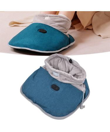 Yuehuamech foot warmer electric footrest pillow cozy fleece feed hick-pl sch-foot warmer warm pillow heat foot warmer boots shoes for men women at home office (blue)
