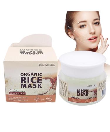 Teksome Rice Facial Gel - Face Cream - Nourishing Leave-In Night Masks - Facial Care Supplies for Home Business Trips Holidays Dorms Teksome