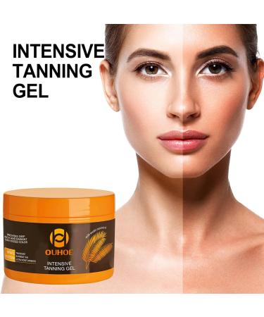 Intensive Tanning Gel 150g Sunbed Tanning Accelerator Premium Beaches and Sunbed Cream Natural Tanning Gel with Carrot&Coconut &Walnut Oil Tanning Cream for Outdoor Sun - Buy Online on GoSupps.com