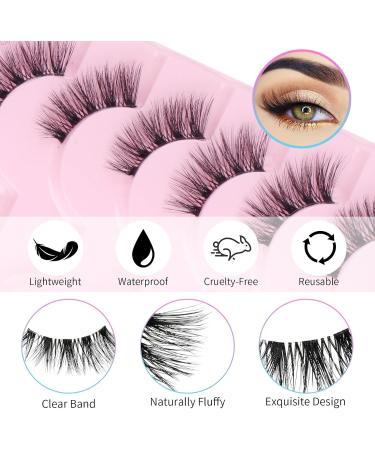 Oreola Half Lashes Kit Clear Band with Bond&Remover Wispy False Eyelashes Natural Look Cat Eye Lashes 10 Pairs 3/4 Corner Lashes Reusable Fake Lashes - Buy Online on GoSupps.com