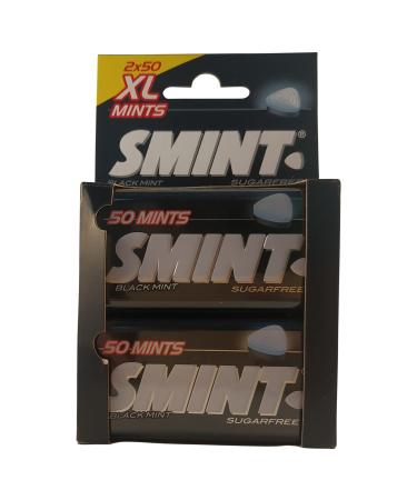 46 onces Poids total | 70 grammes Total Smint noir | Mouteuses sans sucre | Smint BlackMint XL Duo Pack | Licence Mints | 2