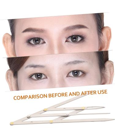 BIUDECO Eyebrow Tools 1pc Second Generation Scale Metal Stencils Make up Kit Eyebrow Measuring Rulers Bagged 25x5x0.6cm Silver - Buy Online on GoSupps.com
