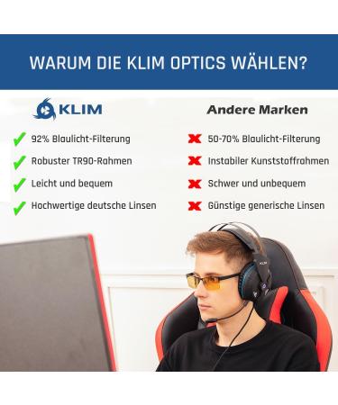 Climate Optics Blue Light Filter Glasses 2024 - High Protection Gaming Glasses for PC Phone & TV - Anti-Tiredness & UV Protection - Orange - Buy Online on GoSupps.com