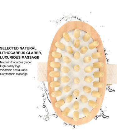 Luxury Shower Massage Brush - Wooden Body & Hair Spa Massager for Muscle Relaxation - Ideal for Men & Women - Buy Online on GoSupps.com