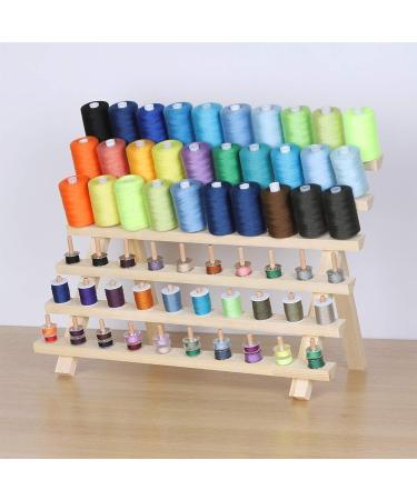 Haitral 60-Spool Wooden Thread Rack Organizer for Sewing, Quilting, Embroidery & Hair-braiding - Buy Online on GoSupps.com