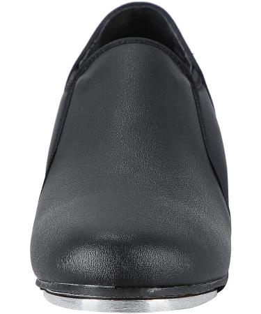 Linodes Unisex PU Leather Slip On Tap Dance Shoes - Black 7.5 Women/6.5 Men - Buy Online on GoSupps.com
