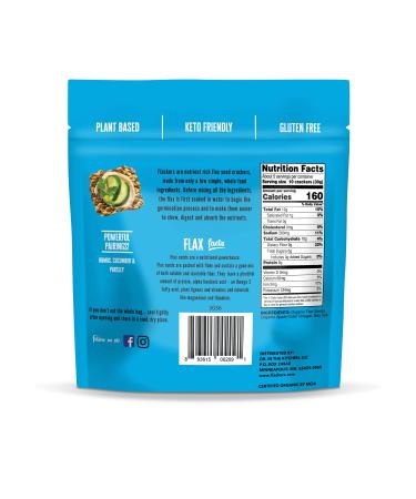 Organic Flackers Flax Seed Crackers Sea Salt 5 oz Bags - 4-Pack - Buy Online on GoSupps.com