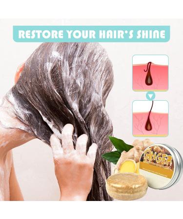 Ginger Hair Regrowth Shampoo Bar | Anti Hair Loss Soap for Hair Growth | Natural Organic Darkening Shampoo Bar | Promotes Hair Growth | 3pcs - 1.92 Ounce (Pack of 3) - Buy Online on GoSupps.com