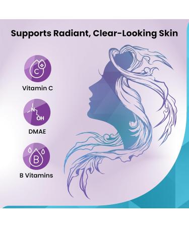 Organic Excellence Hair, Skin and Nails Vitamins for Women & Men Biotin Supplement 5000 mcg Hyaluronic Acid - Supports Healthy Hair Growth, Radiant Skin & Strong Nails, 3 Month Supply (90 Tablets) 90 Count (Pack of 1) - Buy Online on GoSupps.com