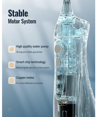 Mornwell Portable Water Flosser - IPX7 Waterproof, 3 Modes, 4 Jet Tips, USB Rechargeable - FDA Approved Dental Oral Irrigator for Deep Cleaning and Teeth Whitening - Travel Friendly - Buy Online on GoSupps.com
