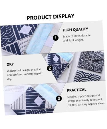 Alipis 3-Piece Storage Bags for Women's Bandages | High Capacity Breastfeeding & Menstrual Inserts | Colorful Fabric Organizers 14x12cm - Buy Online on GoSupps.com