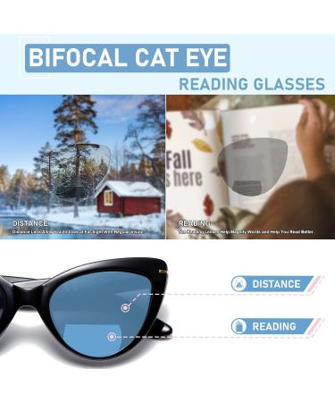 3 Pack Bifocal Cat Eye Reading Glasses for Women | Oversized Blue Light Blocking | Black Tea Tortoiseshell & Grey Tea Tortoiseshell - Buy Online on GoSupps.com