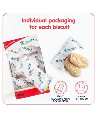 Fleur Alpine Baby Biscuits Oatmeal - 12 x 2 Healthy Snack Cookies | No Added Sugar | Ideal for Breakfast & On-the-Go | Whole Grain Treats for 9+ Months - Buy Online on GoSupps.com