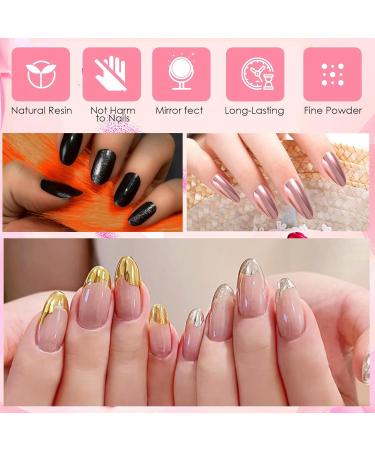 6 Jar Nail Art Pearlescent Powder Nail Art Glitter Pulver with 6 Sponge Brushes Chrome Nail Powders Holographic Mirror Powder Manicure Shiny Pearl Powder Holo Mermaid Aurora Powder for Nails - Buy Online on GoSupps.com