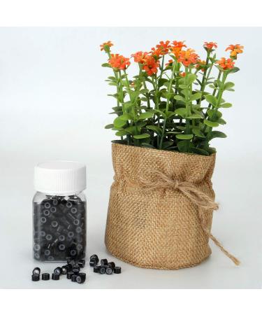 Faletony Microring Hair Extensions Set - 500-1000 Pieces Silicone Microrings in Black Blonde Brown & Dark Brown | International Shipping - Buy Online on GoSupps.com