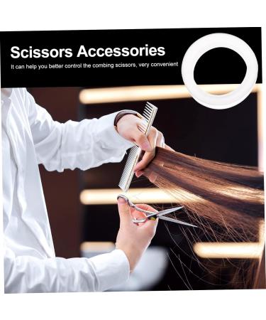 Minkissy Silicone Scissor Finger Protectors - 8 Pack | Comfortable Hairdressing Scissor Rings | Durable White Pebble Gel Design - Buy Online on GoSupps.com