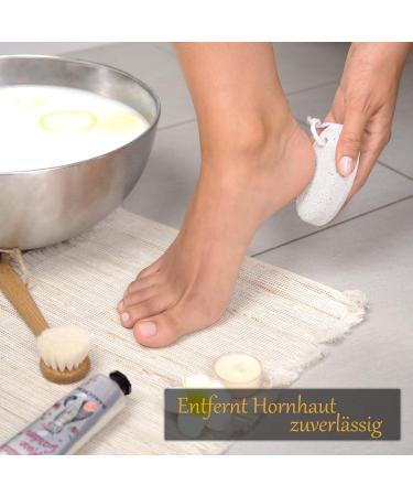 Buy Bimsstein Foot Care Set - Corn Skin Remover & Pedicure Tool (2 Pieces) for Hands & Feet - Hard Skin Removal | Natural Stone Solution - Buy Online on GoSupps.com