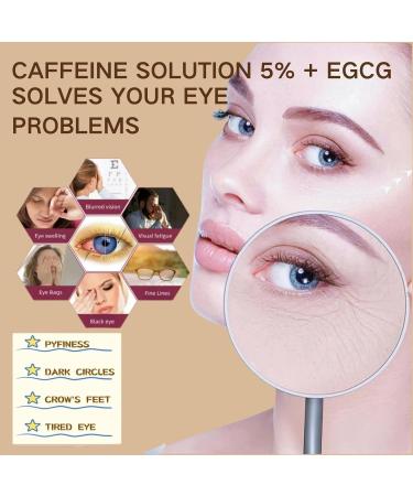 Caffeine Eye Serum Caffeine Under Eye Serum With Caffeine Solution 5% + EGCG Eye Cream For Dark Circles And Puffy Eyes instant wrinkle remover eye serum for dark circles & Eye Bags Removal-Firming - Buy Online on GoSupps.com