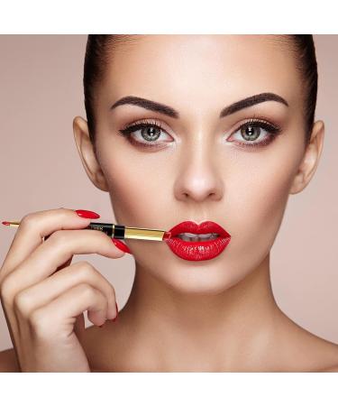 ventes flash Doublure l vres et rouge l vres pour femme doublure en 1 durable 2 longue doublure en velours avec l vre t te crayon rouge l vres pour les voyages quotidiens 1 unit (Lot de 1) red-4 - Buy Online on GoSupps.com