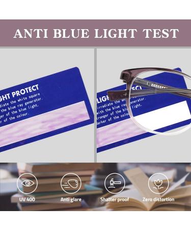 Yukang Blue Light Filter Glasses for Women - TR90 Lightweight Computer & Gaming Goggles - Superior Color Loyalty Transparent/Purple - No Container - Buy Online on GoSupps.com