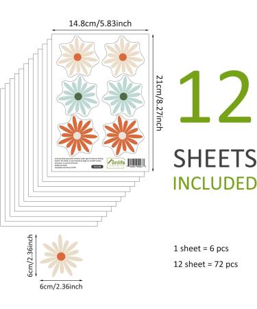 Funlife Starburst Daisy Wall Decal - Transparent Peel and Stick Stickers for Nursery, Bedroom, Playroom - Kids Wall Art Decor - Buy Online on GoSupps.com