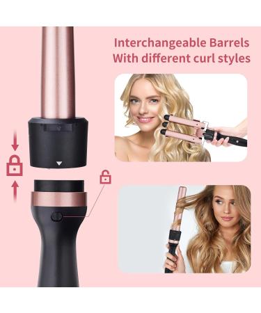 Rofawee 5-in-1 Curling Iron Set Curling Wand with 3 Barrel Hair Crimper Iron and Interchangeable 4 Curling Irons Hair Waver with 2-LED Temp Control for All Hair Types Glove & 2 Clips - Buy Online on GoSupps.com
