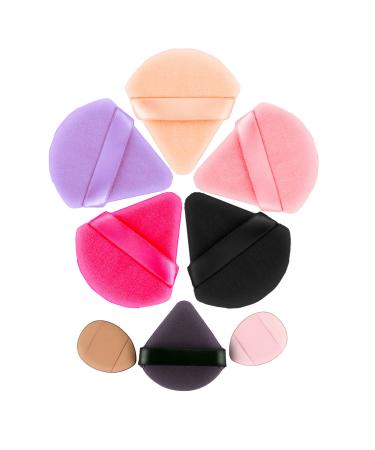 MORAREPABLIC Powder Puff  8 Pcs Triangle Powder Puff for Makeup & Setting Loose Powder  Powder Puffs for Face Powder  Ultra-Soft Velour Wet Dry Cosmetic for Under Eye  Mini Puffs Makeup Applicator