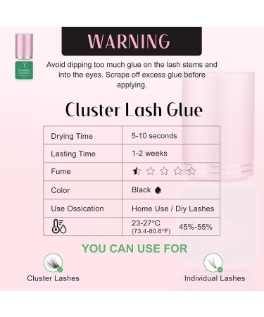 Allove Cluster Eyelash Adhesive - Sensitive Waterproof No Smoke 1 Week Retention 5ml DIY Lash Glue for Individual Eyelashes - Buy Online on GoSupps.com