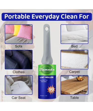 Lint Rollers for Pet Hair Extra Sticky Lint Roller for Clothes Couches Sweater pet Hair Remover Remove Cat & Dog Hair 2 Handles+6 Roller Refills Pack 90 Sheets/Roller 540 Sheets - Buy Online on GoSupps.com